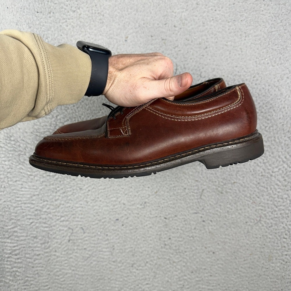 Allen Edmonds Mens Wilbert Brown Leather Split Toe Derby Shoes 9.5 D 1951 USA